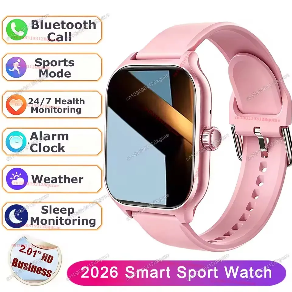 2026 Neue Smartwatch mit Bluetooth-Anruf, Nachrichtenbenachrichtigung, 24-Stunden-Gesundheitsüberwachung, Smartwatch-Geschenk für Männer und Frauen Ht22