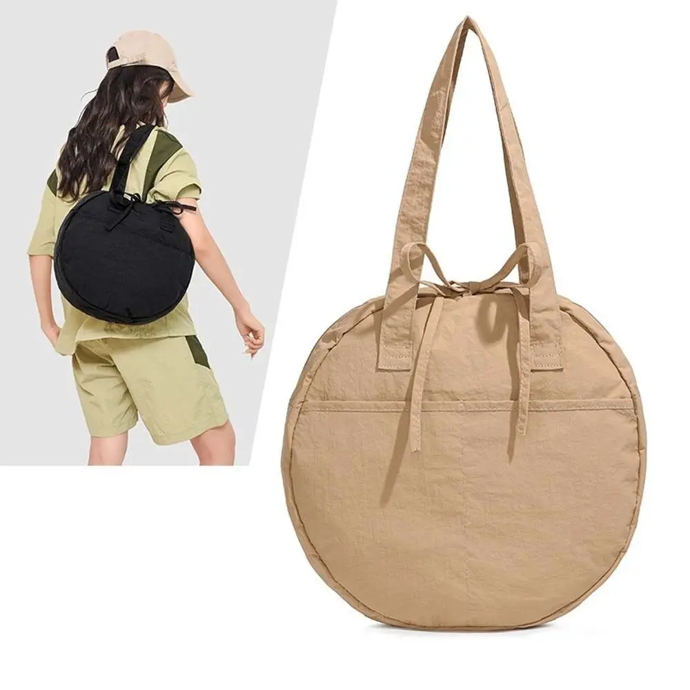 和風ショルダーラウンドバッグオックスフォード布抗スプラッシュ水大容量ハンドバッグポータブル弓カジュアル女性ポーチ毎日