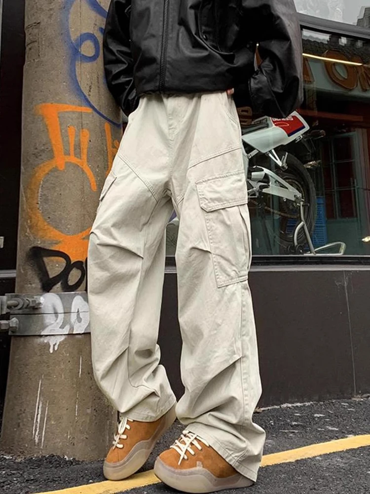 

Cleanfit Pure Cotton Men's Work Trousers Straight Leg Folded Wooutter Pants Multi-ket Casual Trousers Youth Vitali Sle