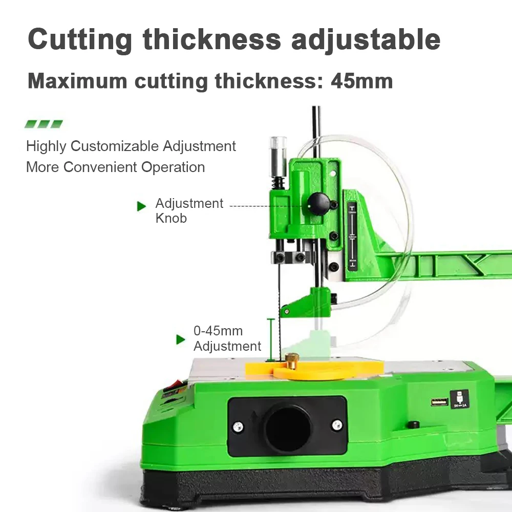 220V Jigsaw Desktop Curve Saw Electric Multi-Function Scroll Saw for Straight Cutting, Trimming and Pattern Cutting