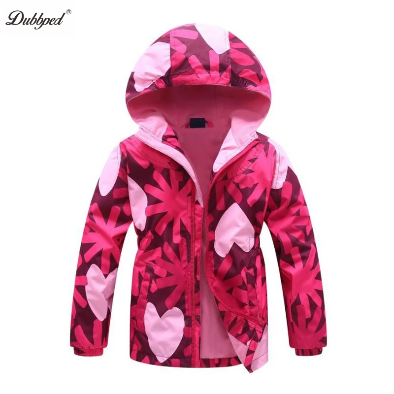 Dubbped Kids Girls Unicorn Purple Rain Jacket Waterproof Coat Lightweight Hooded Warm Lined Raincoats Windbreakers Raincoat 3-12