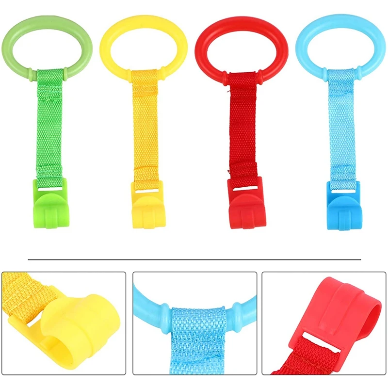 Baby Pull Up Bar Baby Walking Assistant Safety Toddler Pull Up Rings Standing Ring Baby Walking Crib Hook