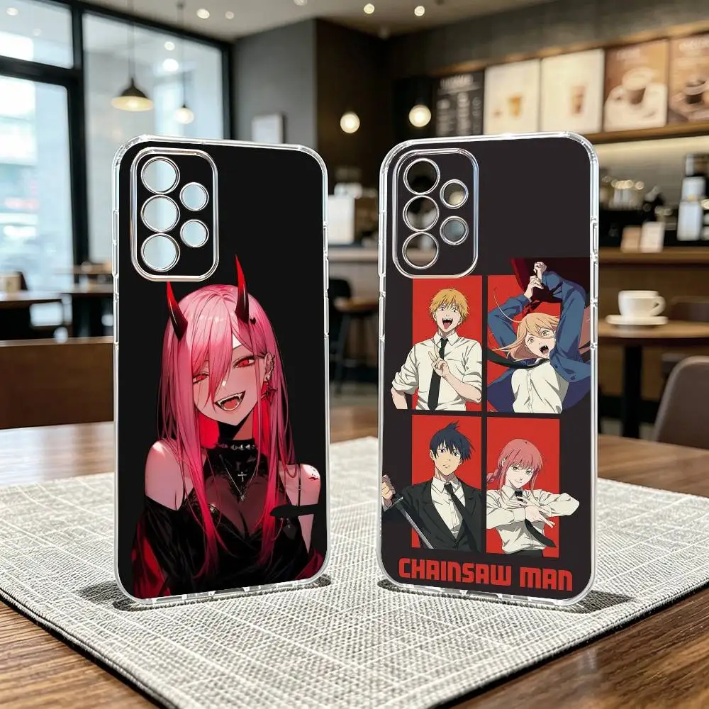 C-Chainsaw m-Man CM-ES Phone Case Transparent Silicone Soft For Samsung S25,S24,S21,S22,S23,S30,Ultra,S20,Plus,Fe
