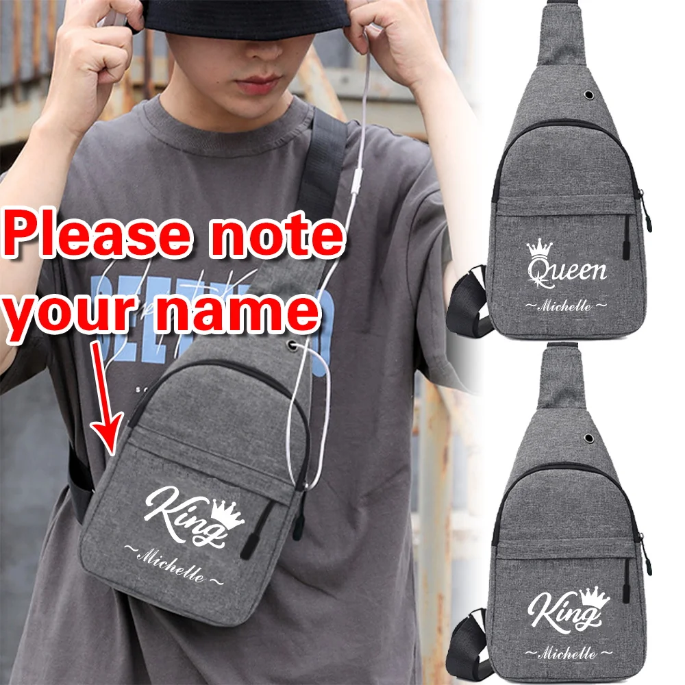 

Personalized Customized Name Chest Bag Casual Crossbody Bags Large Capacity Shoulder Pouch Trendy Multi-functional Chest Pack
