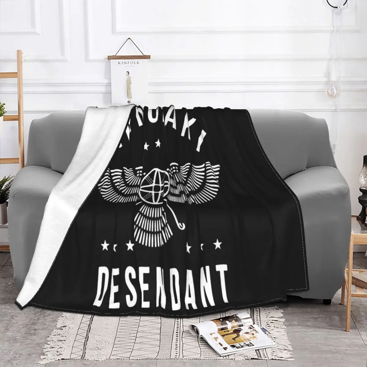 Annunaki Descendant Sumerian Baseball Alien Gods Hats Slogan Cool Brand Style Rock Fitness Throw Blanket