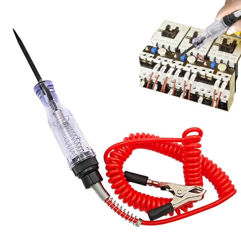 

Car Vehicle Tester Pen Auto Light Lamp Voltage Test Pen Detector 6-24V DC Vehicle Circuit Tester For Cars Trailers Motorcycles