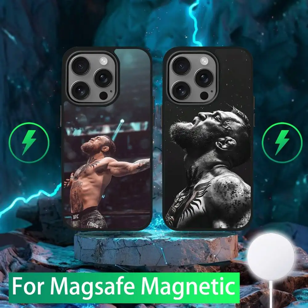 

C-Conor M-McGregor Phone Case For iPhone 16,15,14,13,12,11,Pro,Max,Plus,Mini,SE New Magsafe Magnetic Wireless Charging