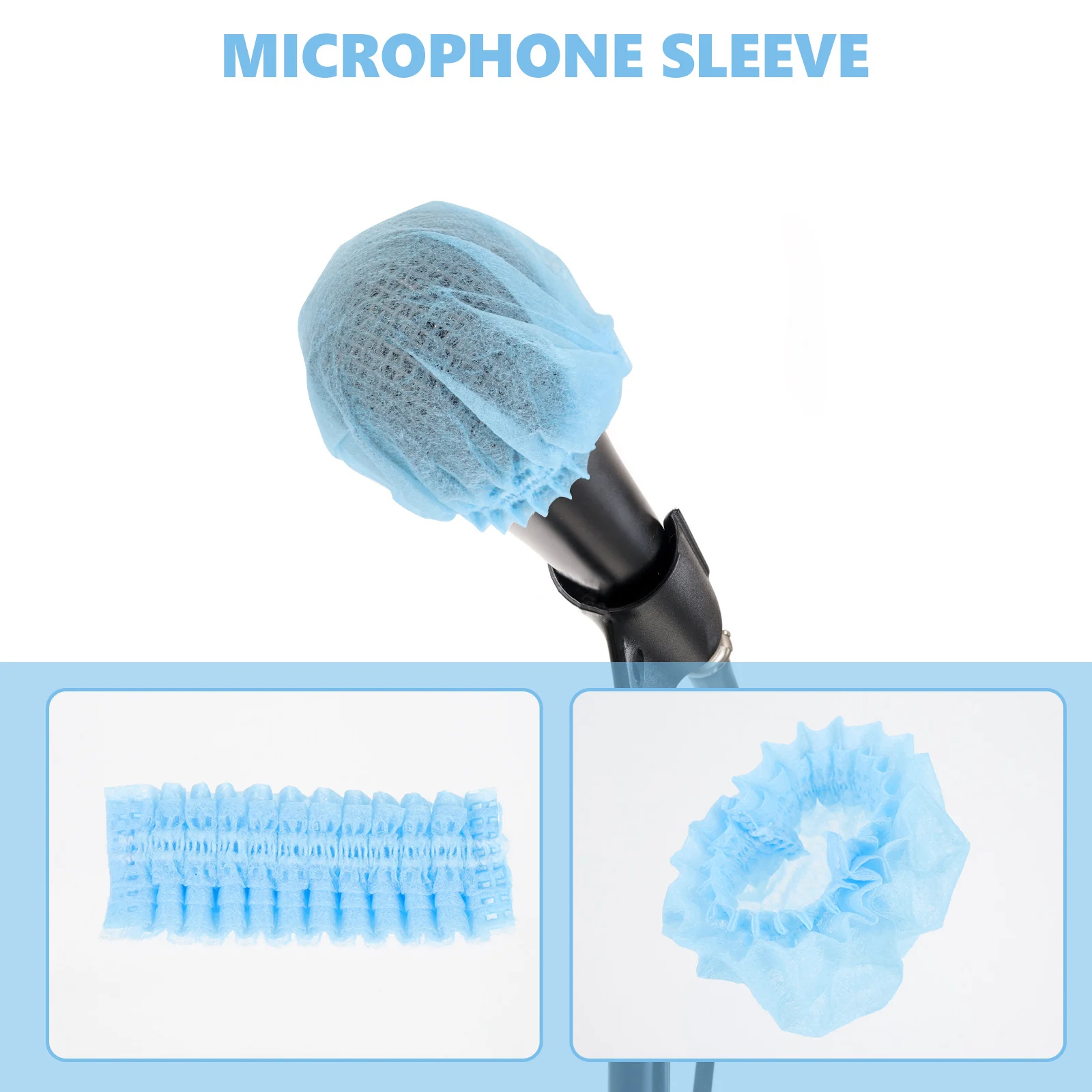 

200 Pcs Disposable Microphone Covers Non woven Protectors Durable Splash proof Mic Sleeve Accessories Hygiene Safe Easy Replace