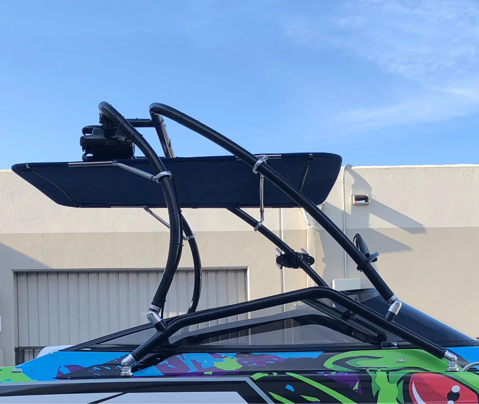 Origin Aluminium Catapult Boat Wakeboard Tower Glossy Black Easy Installable Wakeboard Towers