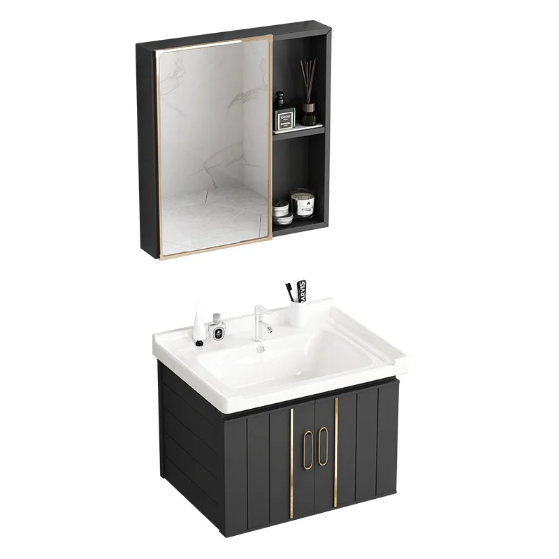 

Balcony wall-mounted wash basin cabinet combined household small apartment