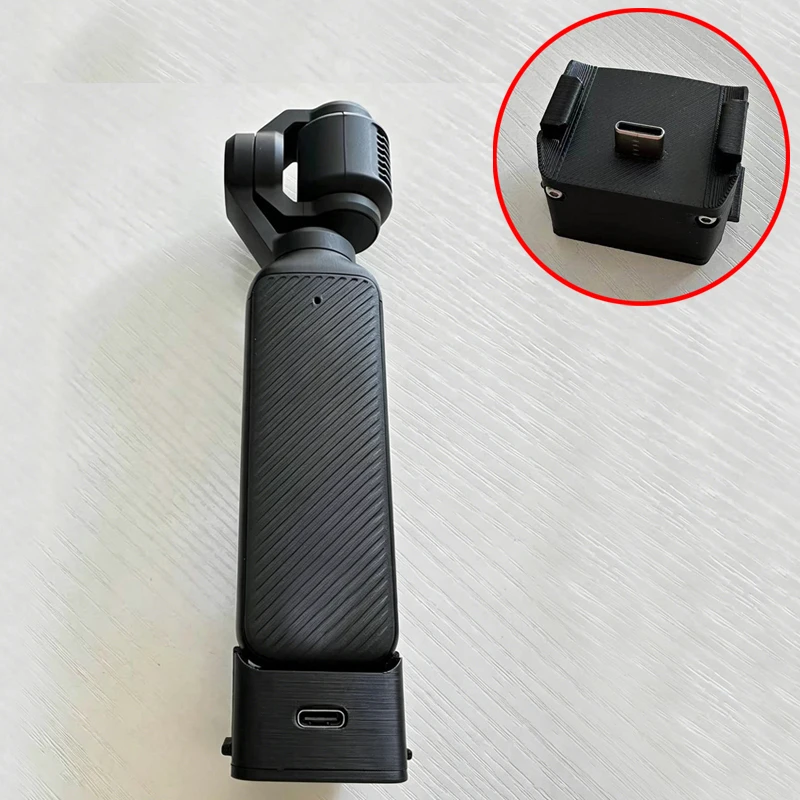 1PCS For DJI Osmo Pocket 3 Camera Desktop Charging Dock with Standard 1/4 Interface Type-C Port Record-While-Charge Replacement