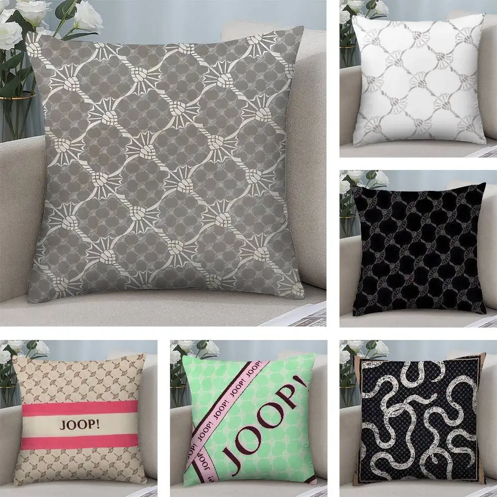 Funda de almohada personalizada J-Joops, tela de felpa, suave, estampado de doble cara, funda de cojín para sofá, fundas de almohada