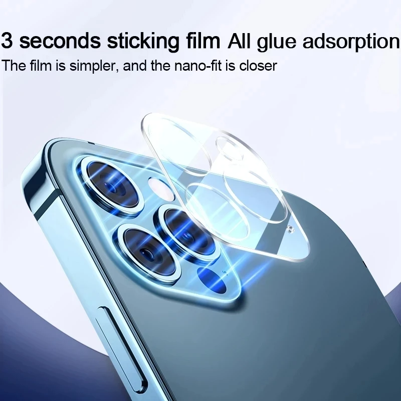 4in1[2 Rückglas + 2 Linsenglas] Klares gehärtetes Telefonglas für iPhone 16 15 14 Plus 13 12 Mini 11 Pro Max Rückbildschirmfolie – Detail 2