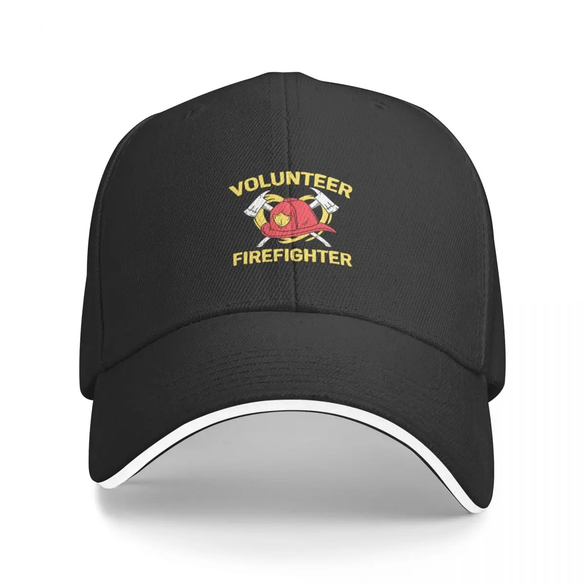 Volunteer Firefighter Fire Brigade Helper Baseball Cap Big Size Hat Trucker Hat Male Women's