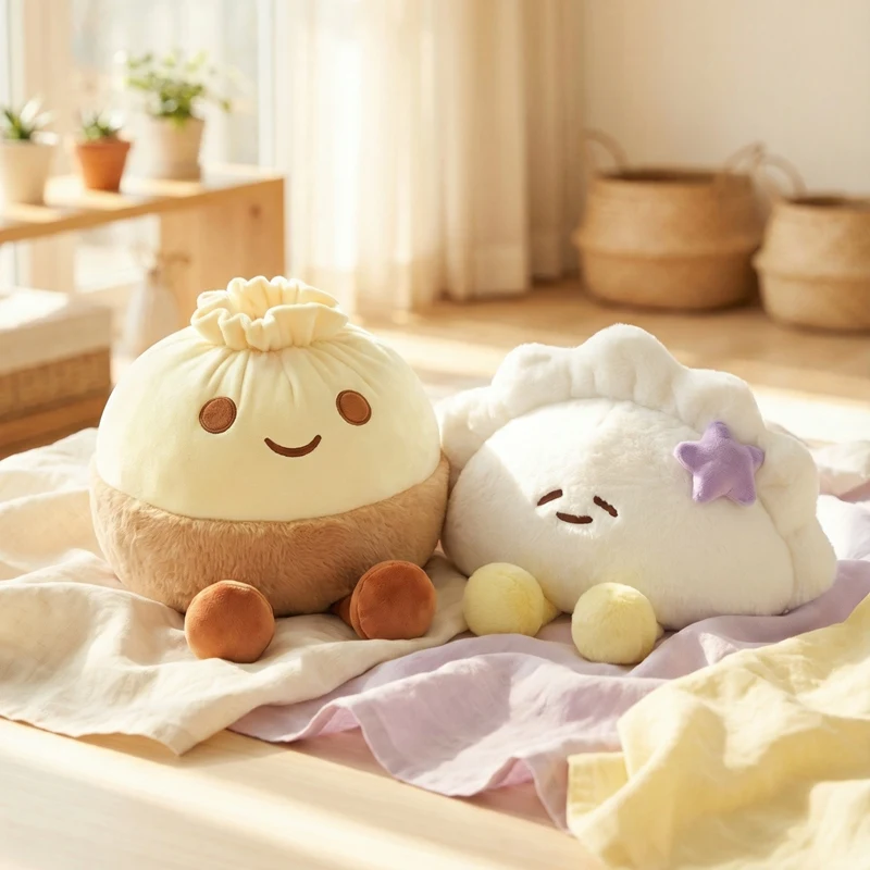 

Creative Food Baozi Dumpling Plush Toy Cute Dumpling Plush Doll Soft Stuffed Animal Sleep Companion Doll Home Doll Kid Gift ﻿