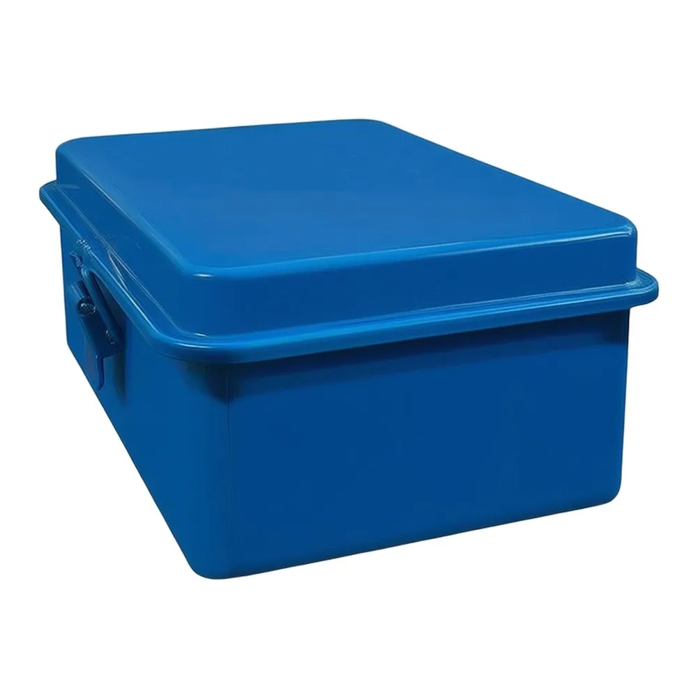 For Home Workshop Metal Storage Box For DIY Projects Tool Case Sturdy Iron Construction Reliable Locking System