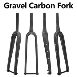 Kocevlo Full Carbon Gravel Fork 1-1/8 Straight/Taper Tube Disc Brake Forks 700C Lightweight All Road Gravel Bike Fork