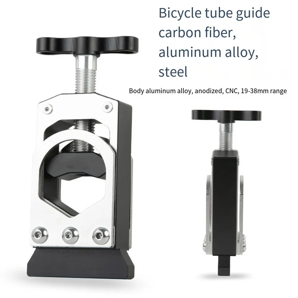 

Bike Workshop 115*58*35mm Tube Cutting Guide Aluminum Alloy Construction Anodized Finish Compatible Tube Diameters