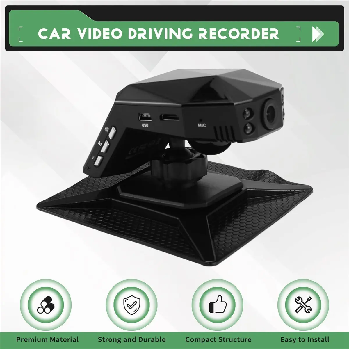 Super Sale New 1080P Full HD Dash Cam Car Video Driving Recorder with Center Console LCD Car DVR Video Recorder Parking Monitor