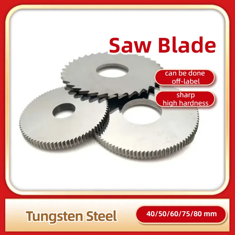 

40/50/60/75/80mm 1/3pcs Carbide Circular Saw Blade Milling Cutting Tool Off-label Solid Alloy Tungsten Steel High Hardness