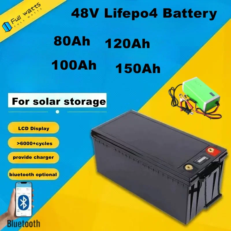 

Аккумулятор al litio impermeabile 48V 100Ah 80Ah 120Ah 150Ah LiFepo4 per carrello da golf inverter per barche di stoccaggio solare
