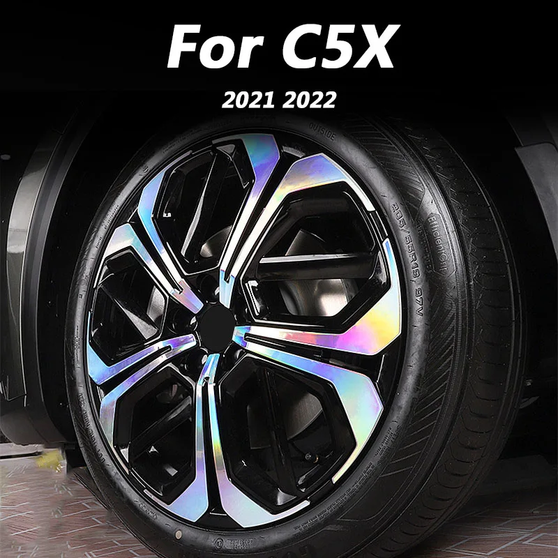 

For Citroen C5X 2021 2022 Car exterior decoration accessories DIY modified wheel hub sequin scratch cover patch