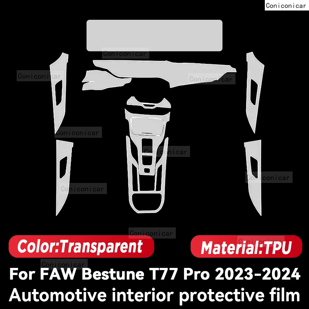 For FAW BESTUNE T77 Pro 2023 2024 Car Interior Protection Anti-Scratch Film Sticker instrument Center Control Navigation Screen