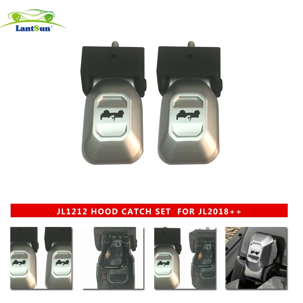 1 Set Bracket Latches Black Engine Lock Hood Latch Catch Cover For Jeep /Wrangler 218-2020 Car Hood Catches Accessories