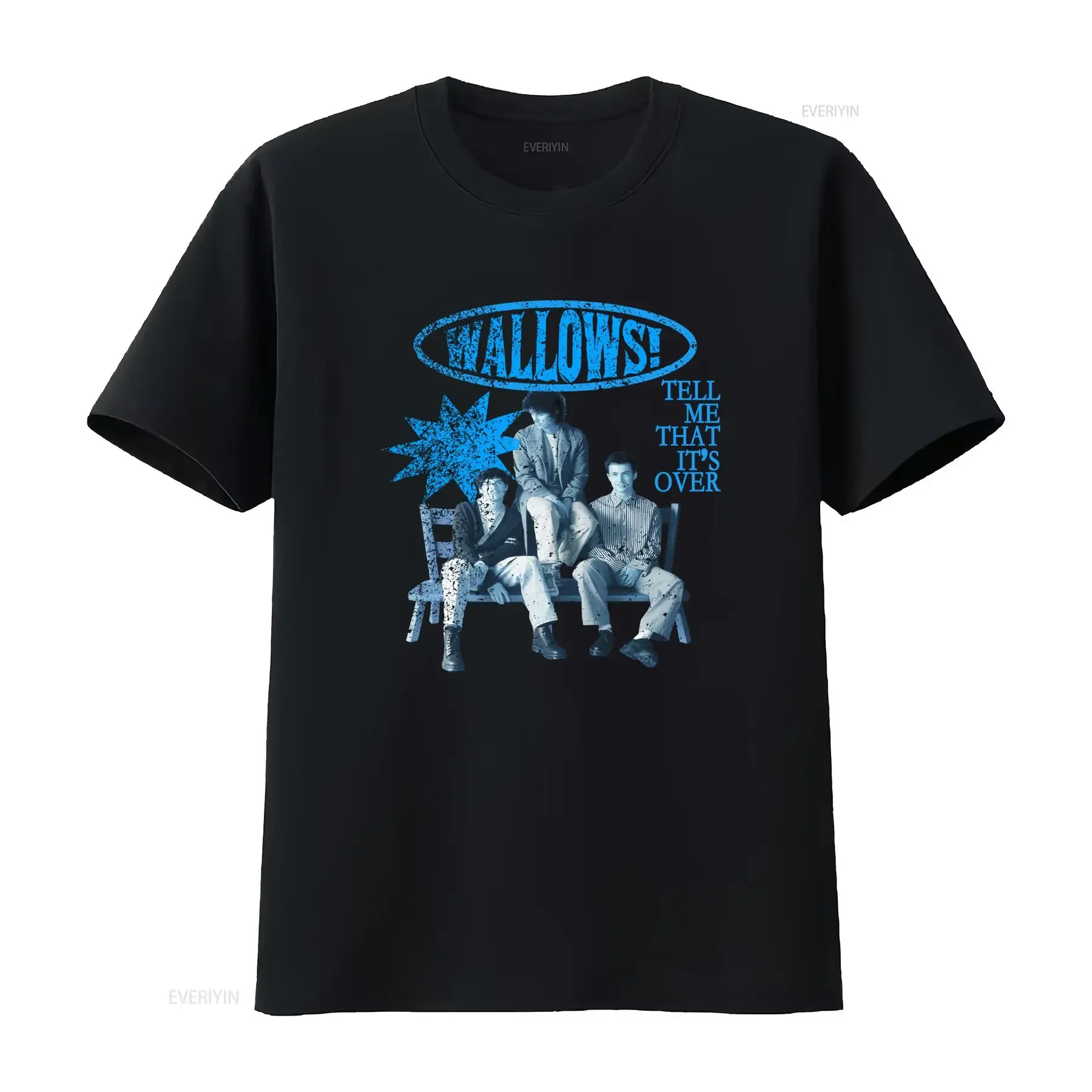 Camiseta Wallows Tell Me That It's Over Tour 2022 para Fans, Tallas S-5XL, Estilo Vintage Lavado, Elástica, Transpirable, Unisex, Casual