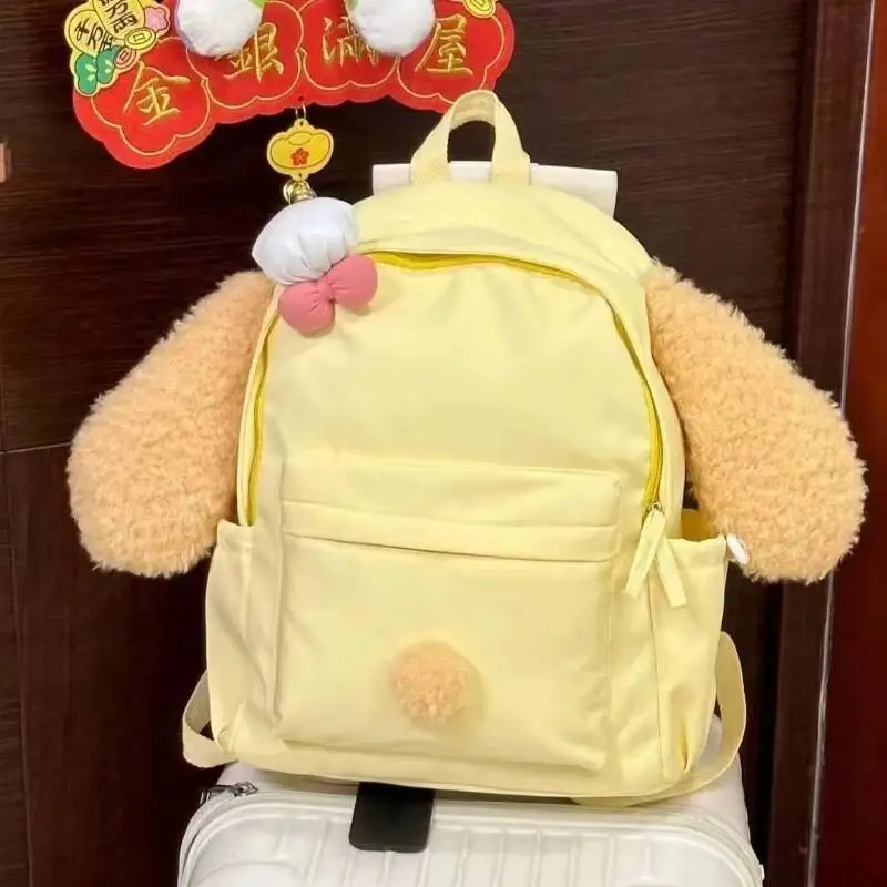 Japanese Y2k Aesthetic Sweet Kawaii Backpack Preppy Girls Fluffy Ears Schoolbags Cartoon Cute Chic Backpacks For Women Students