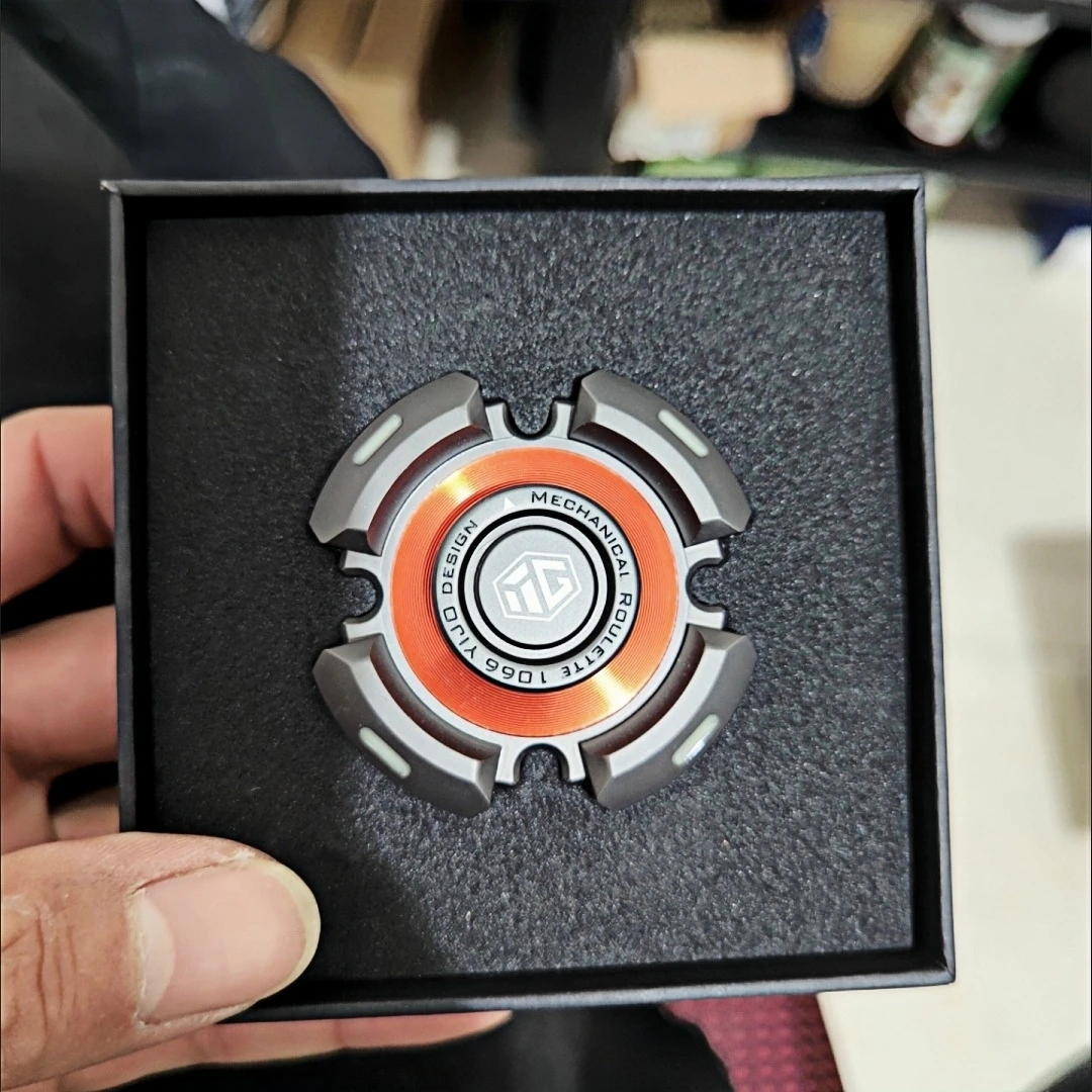 Fidget Spinner per adulti e bambini, figure giocattolo per alleviare lo stress e l'ansia, girandola per dita in metallo, luce luminosa, ADHD