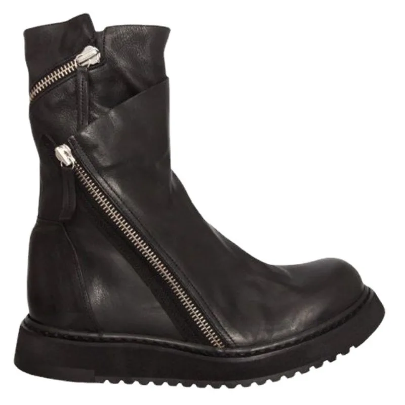 

2024 retro fashion in the tube fashionable riding boots men's leather suede leather boots comfortable casual wear anti-skid