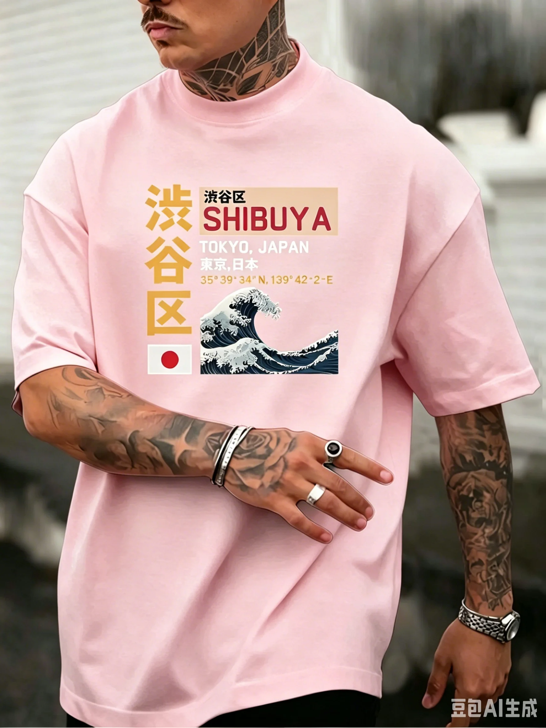 Summer Men's 100% Cotton Loose - огляд і ціна Street Fashion Shibuya