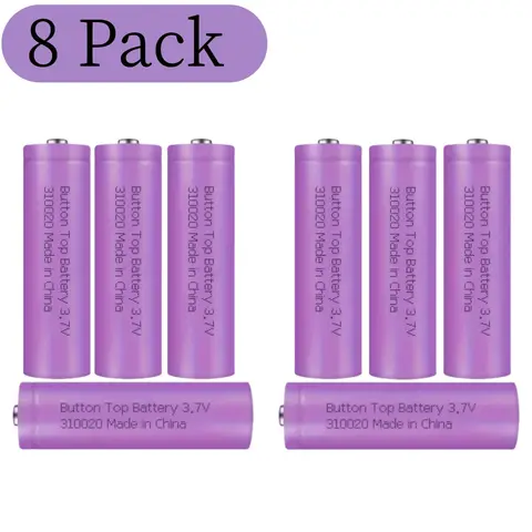 Skywolfeye 8 Pack 3.7 V 2000 mAh batterie Rechargeable longue durée Lithium Li-ion Batteries pour appareil photo lampe de poche torche phare