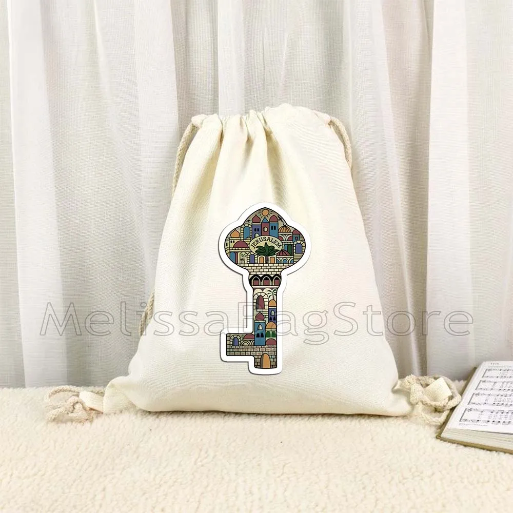 Al Aqsa Mosque Tatreez Embroidery Pattern Love Arabic Cute Gift Quotes Canvas Drawstring Bag Backpack Sports Sackpack String Bag