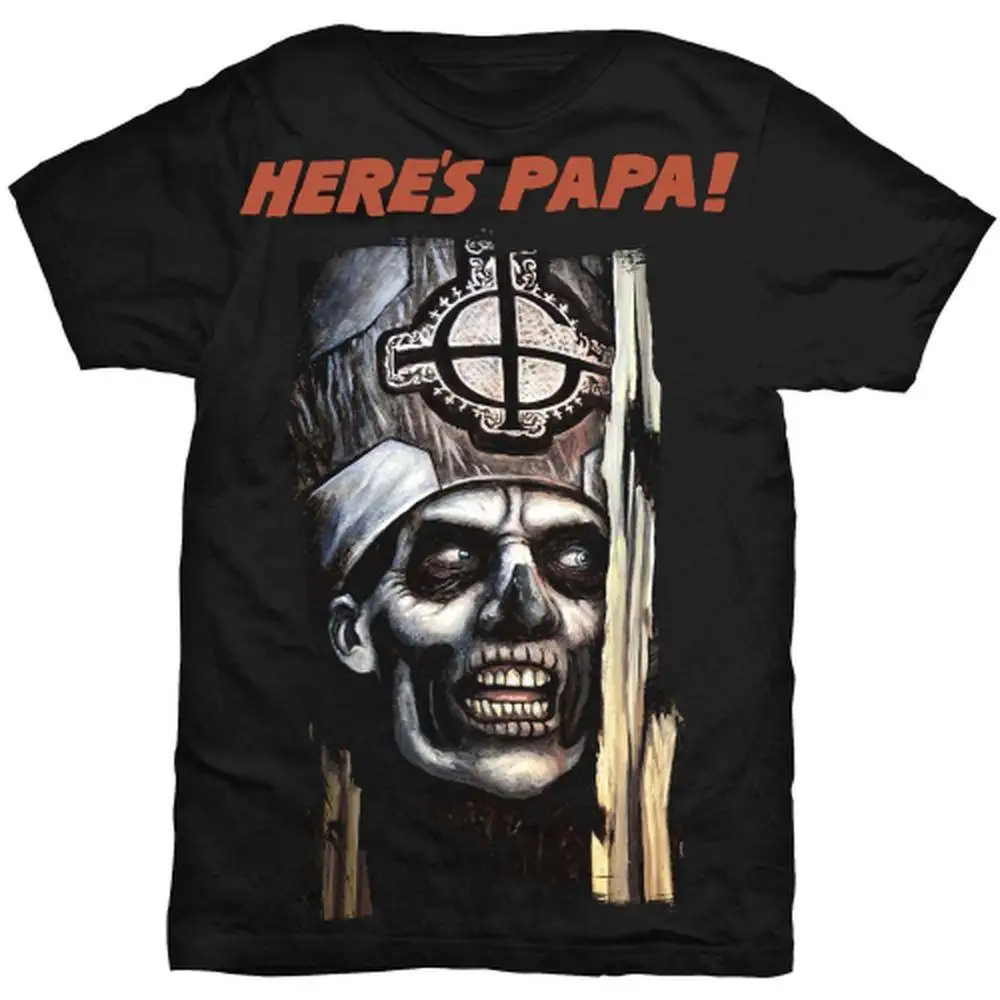 

Ghost - Here's Papa с узором и принтом, летние роскошные брендовые хлопковые мужские и женские футболки с короткими рукавами