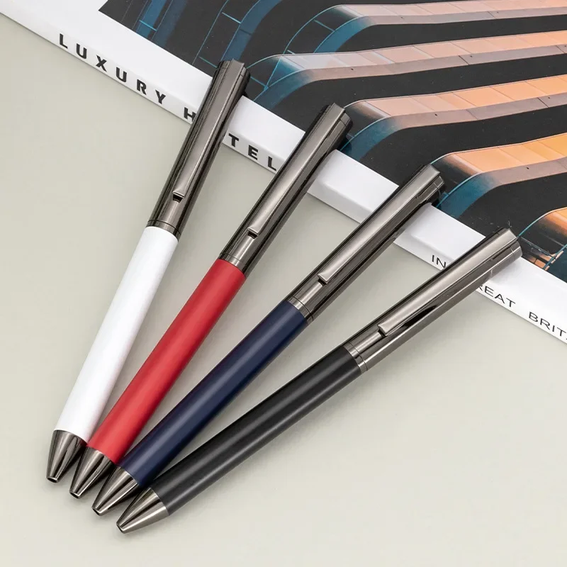 

Высококачественный металлический пистолет для шариковой ручки, серый аксессуар, металлическая ручка, бизнес-офис, студенческий подарок для возвращения в школу