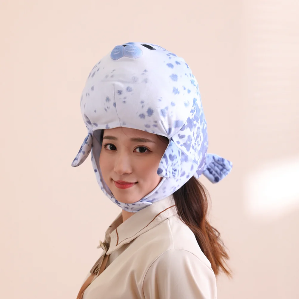 Cappello con fascia per capelli con sigillo Cappello con stampa animalier Cappello per prestazioni Prop Copricapo di carnevale Cappello per foto Accessorio per feste Cappello per cosplay per adulti