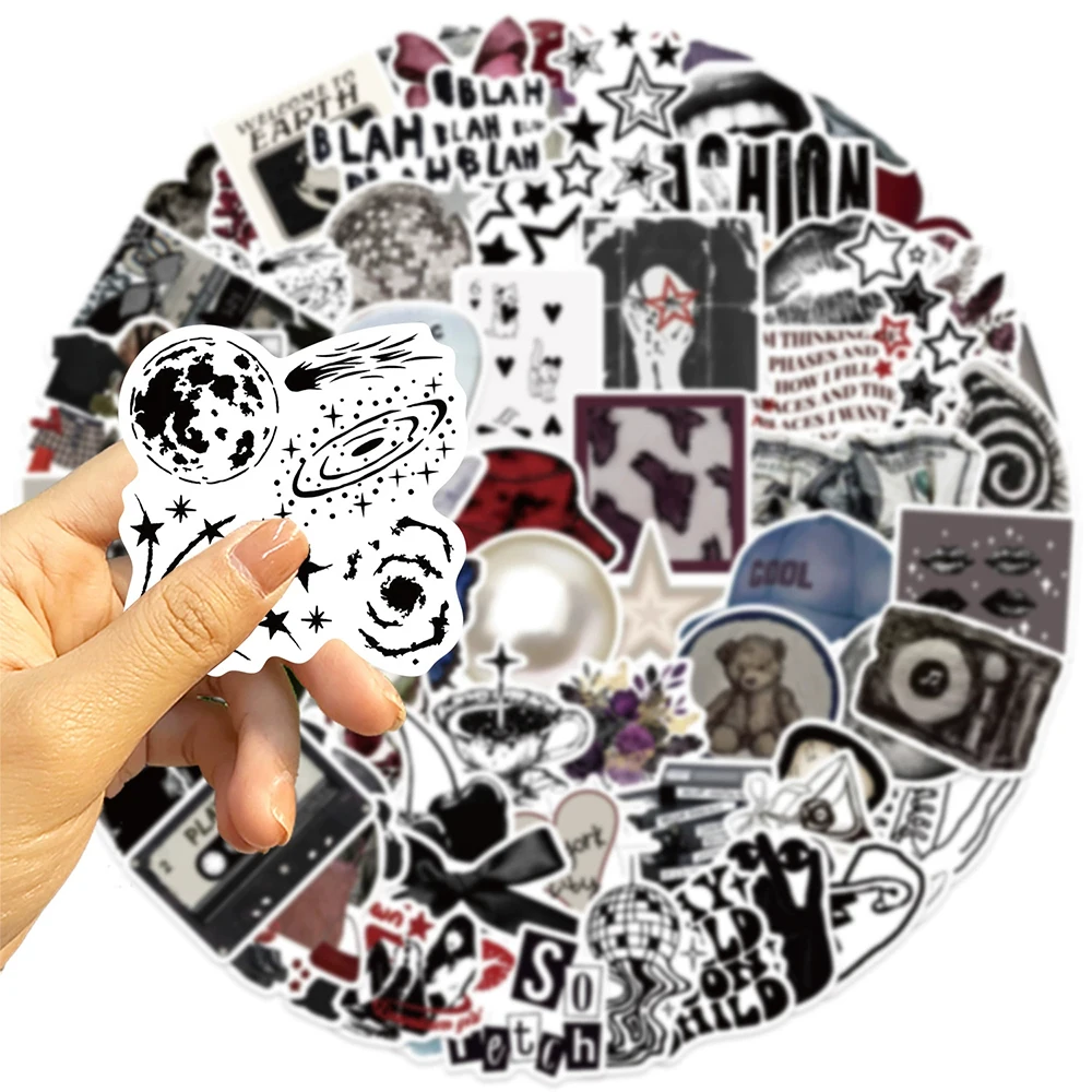 10/30/50/100pcs Donkere Esthetische Downtown Y2K Meisje Stickers Cool Cartoon Creatieve Decals Skateboard Koffer telefoon Sticker Verpakking