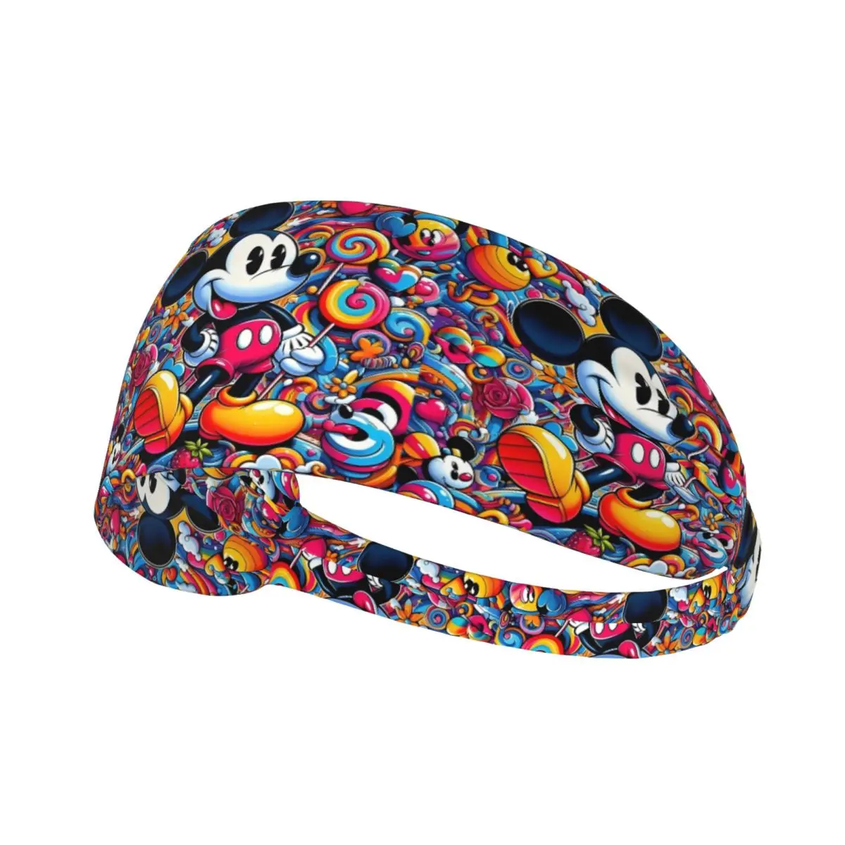

Custom Anime Mickey Mouse Sport Headband for Women Men Elastic Moisture Wicking Kawaii Cartoon Athletic Sweatbands