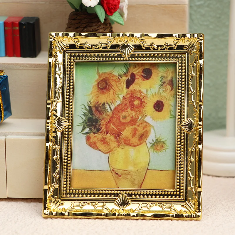 1:12 Dollhouse Creative Simulation Model Miniature Furniture Accessories Exquisite Painting Doll House Ornament Handmade Toys