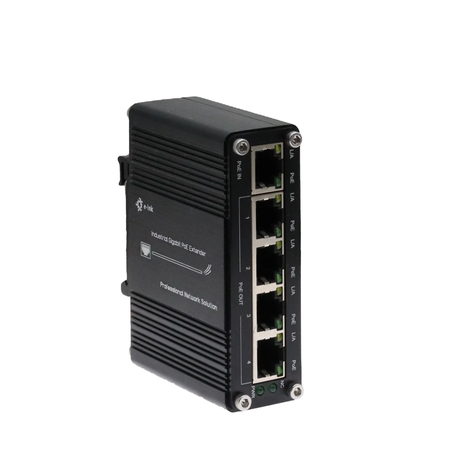 Industrial 4 Port Gigabit PoE Extender 30W 90W IEEE 802.3af/at/bt for PoE CCTV IP Cameras AP PoE Repeater