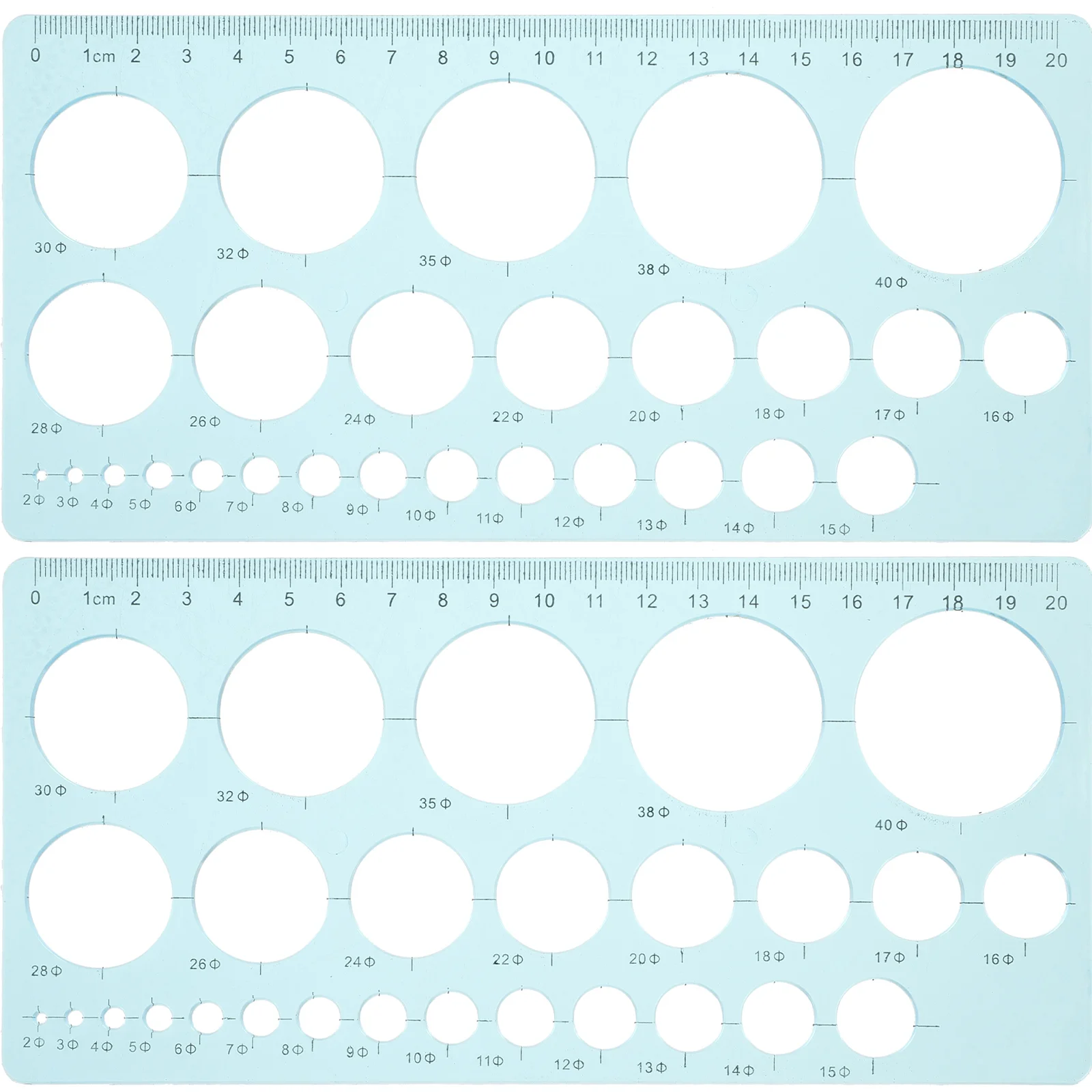 

2 Pcs Fruits Cherry Diameter Measuring Rulers Gauge for Tool Grape Plastic Supply