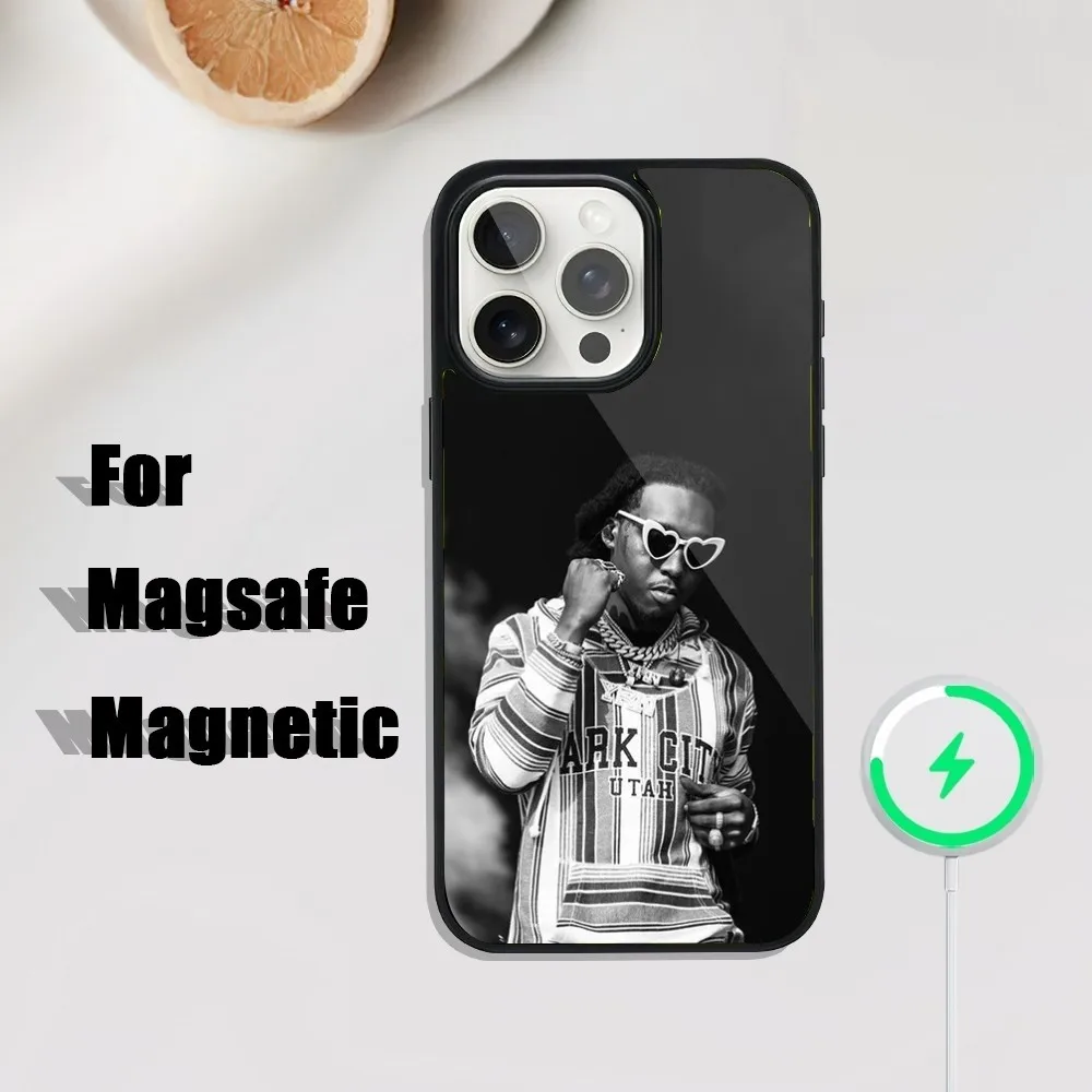 M-Migos Takeoff Phone Case For iPhone 16,15,14,13,12,11,Plus,Pro,Max Mini Magsafe Magnetic Wireless Charging