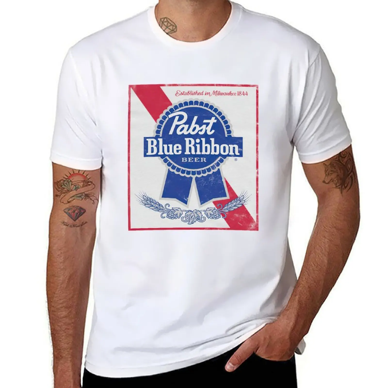 

Pabsts Blue Ribbons T-Shirt t shirt custom print man t shirts cotton T-Shirt