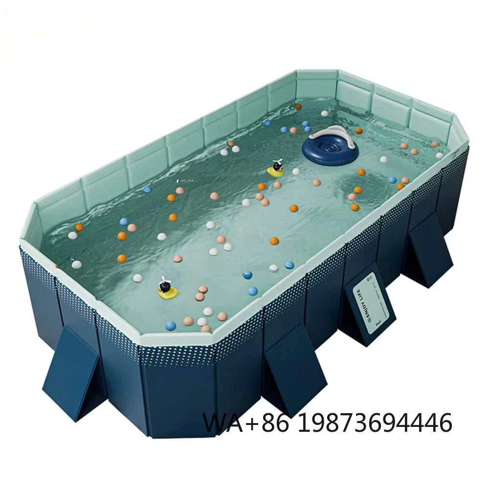 Family Inflatable Swimming Pool, Above Ground Outdoor Backyard Portable Blow up Pool
