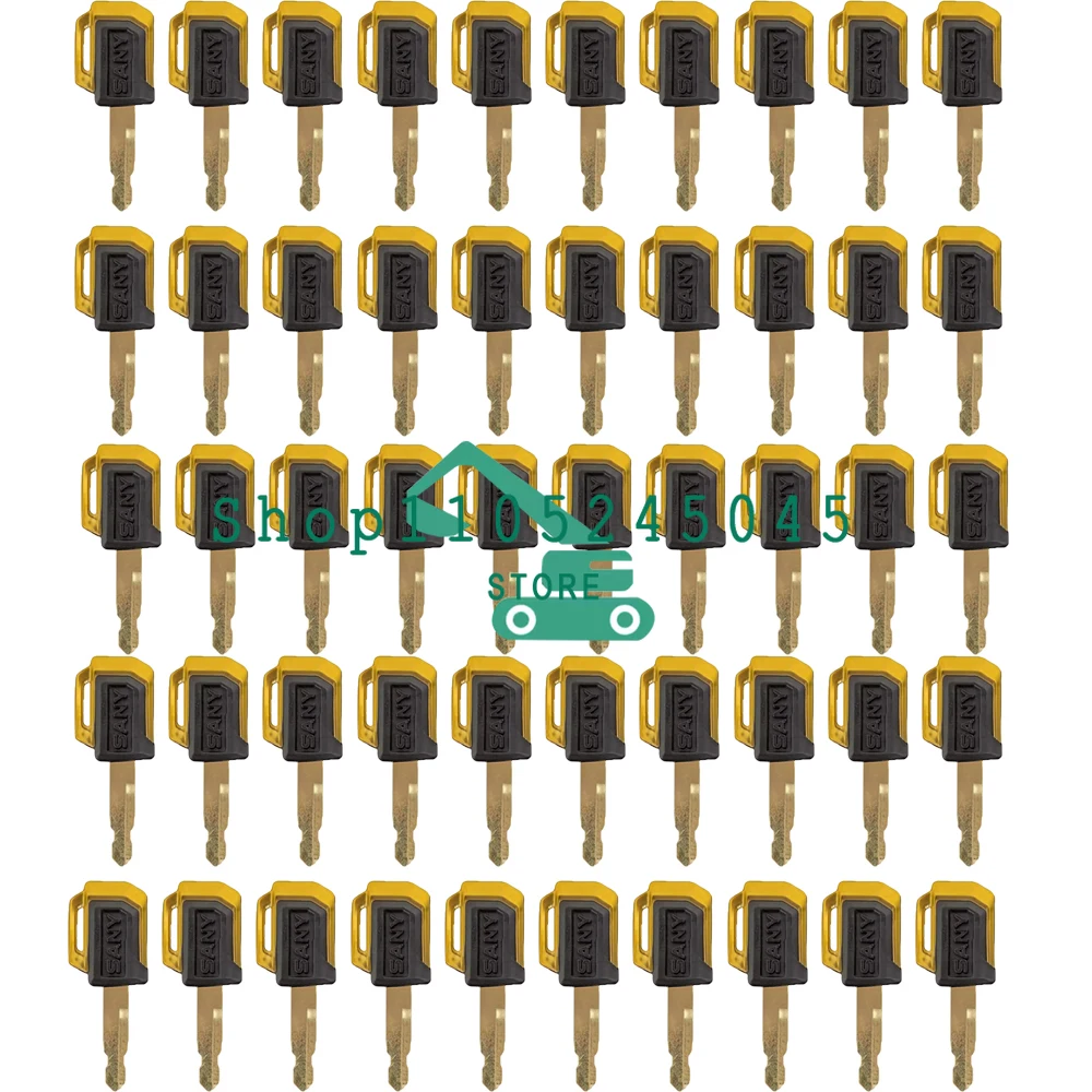 50PCS Sany ignition Keys 55 60 75 135 215 Excavator Original New Tuhao Gold Key Open Door Ignition Key