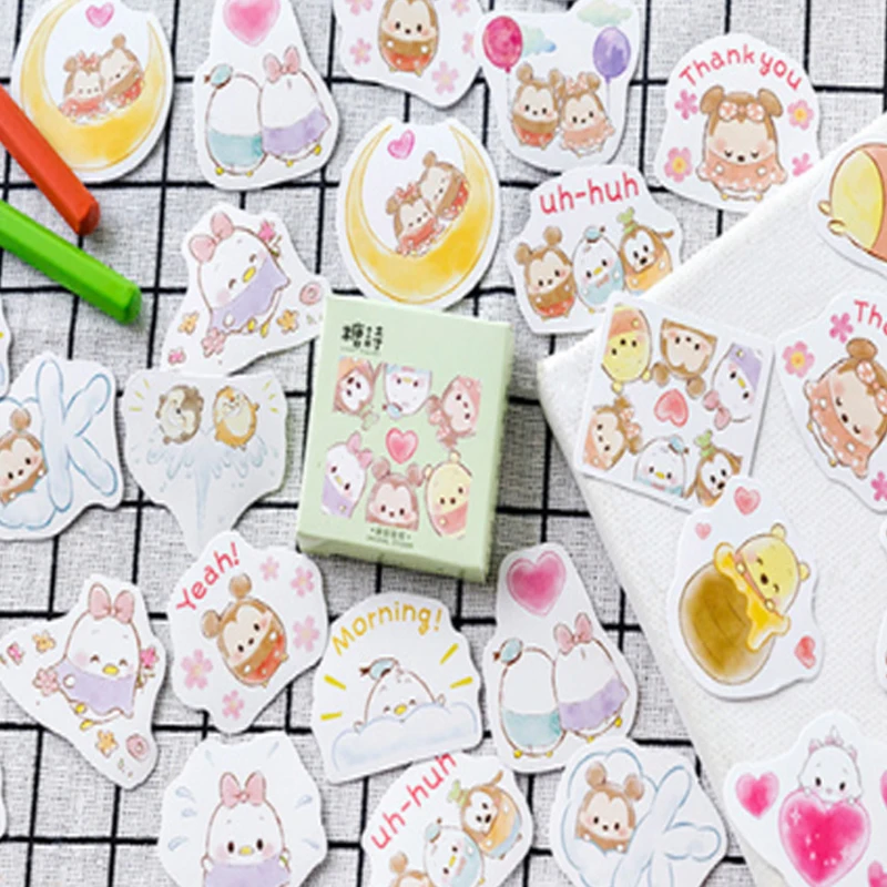 40packs/lot Kawaii Soft cute egg treasure Diary Decorative DIY Paper Label Sealing Scrapbooking Stickers Wholesale