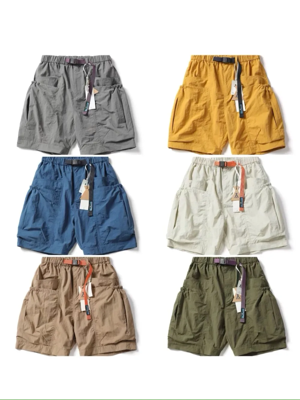 

Шорты KAPITAL VINTAGE в японском ретро-стиле с большими карманами, унисекс, свободного прямого кроя