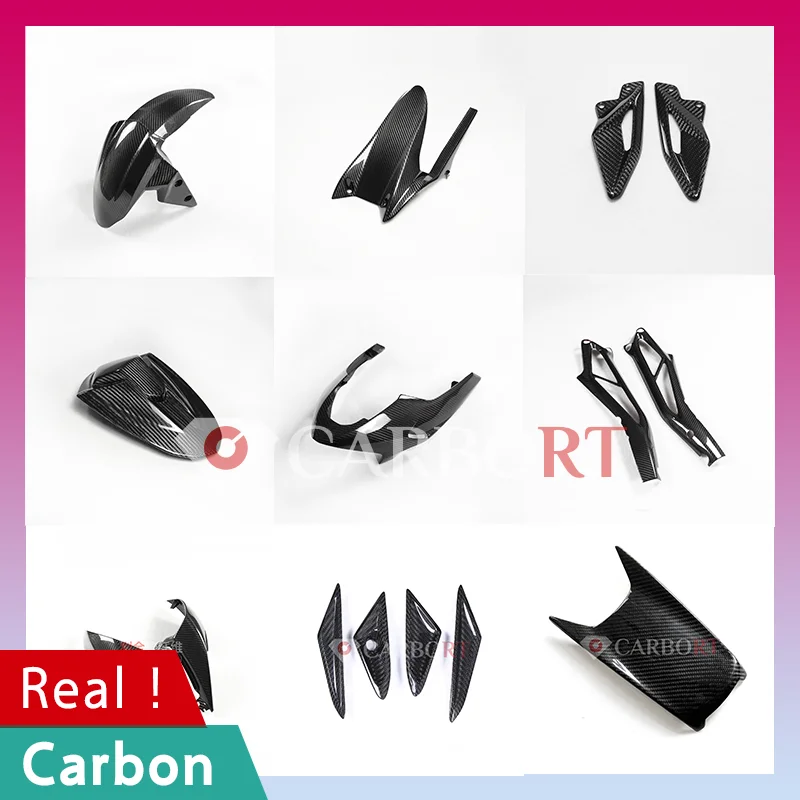 

For Triumph Street Triple 765 R RS Carbon Fiber Fairing Kit 2023-2024 Frame Guard Front Rear Fender Tank Cover Panel